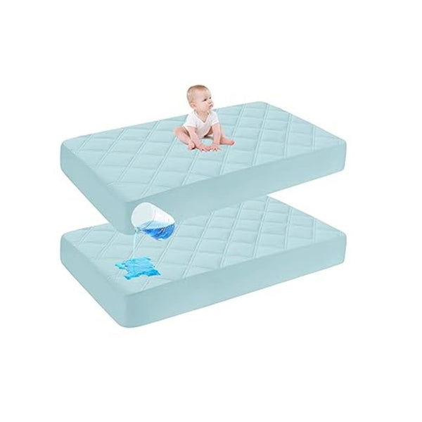 2-Pack Waterproof Crib Mattress Protector