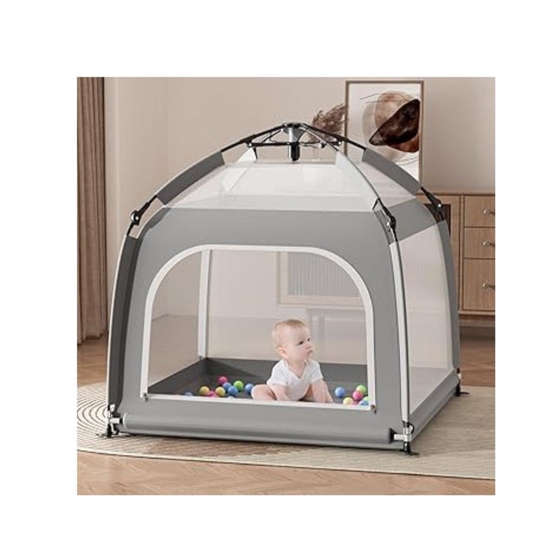 Foldable Baby Playpen with Canopy and Bag