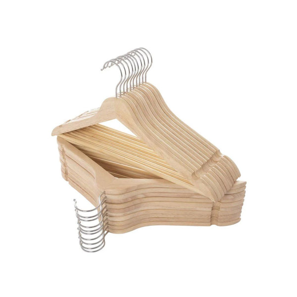 30-Pack ELONG HOME Wooden Suit Hangers