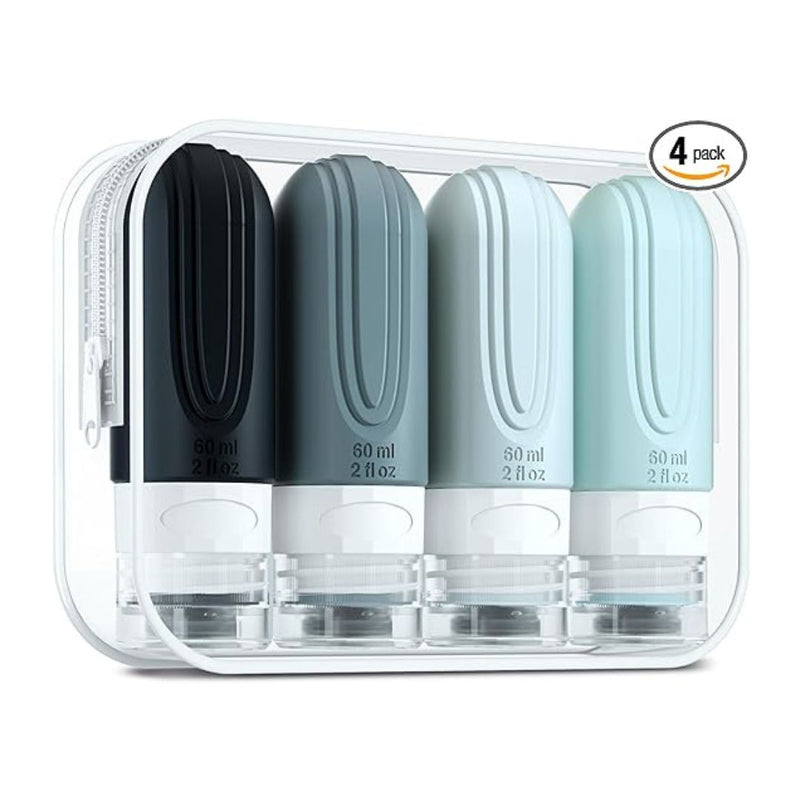 4-Pack Travel Bottles for Toiletries