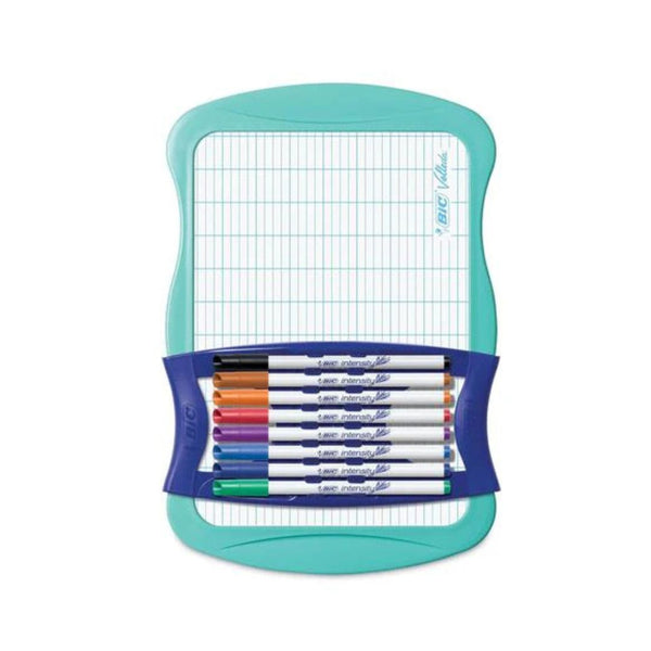 BIC Intensity Dry Erase Kit: 9 Markers & 1 Dual-Sided Board