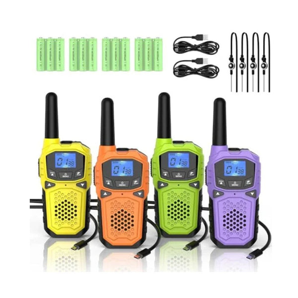4-Pack Long Range Walkie Talkies