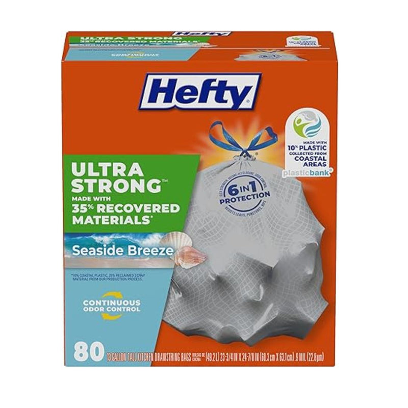 80-Piece Hefty Ultra Strong 13 Gallon Trash Bags