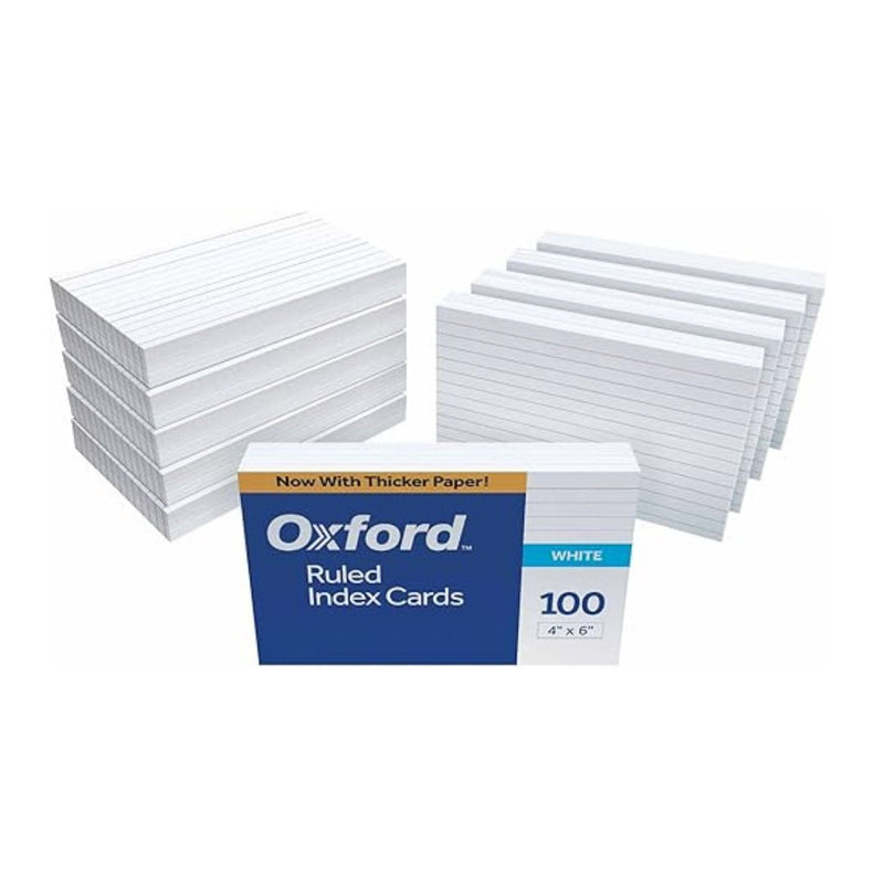 10-Pack Oxford 41 Ruled Index Cards 4" x 6"