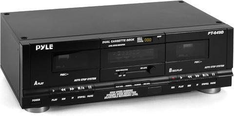 Pyle Digital Dual Cassette Deck Media Player Music Recording