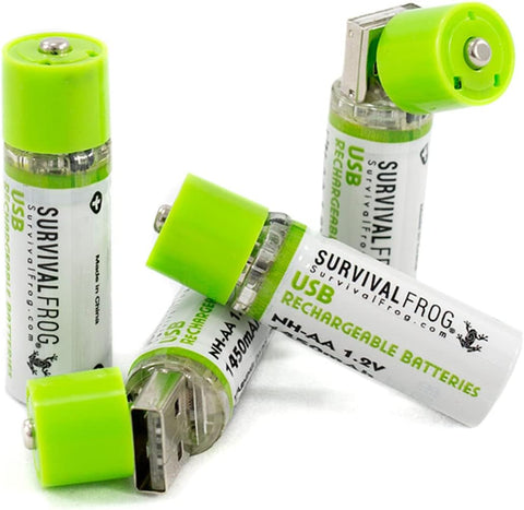 Survival Frog USB Rechargeable AA Batteries (4 Pack)
