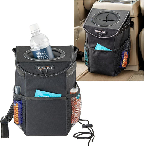 High Road StashAway Car Trash Can with Lid