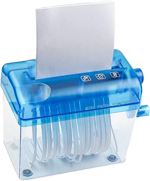 JIKIOU Mini Hand-Crank Paper Shredder