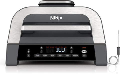 Ninja Foodi Smart XL 6-in-1 Indoor Grill & Air Fryer, Black/Silver, DG551