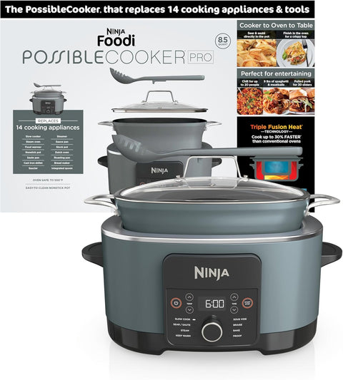 Ninja PossibleCooker PRO 8-in-1, 8.5-qt, Sea Salt Gray, MC1001