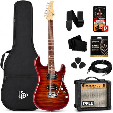 Pyle Electric Guitar Kit with Amp