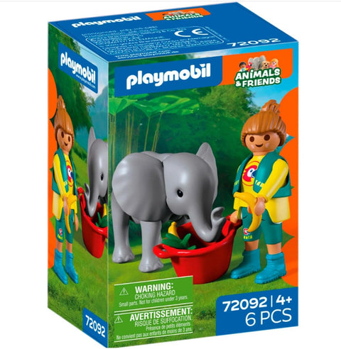 Playmobil Zoo Baby Elephant and Zookeeper
