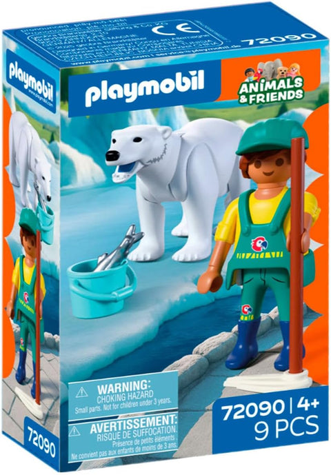 Playmobil Zoo Polar Bear with Zookeeper