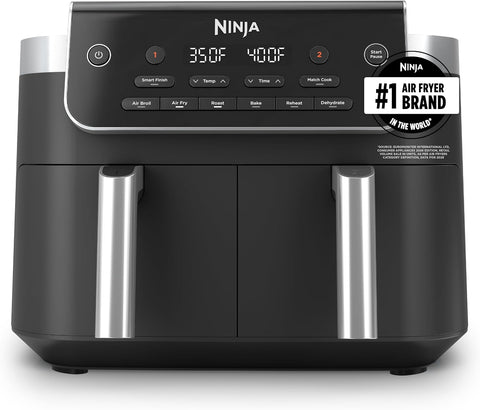 Ninja DualZone Air Fryer, 8 Qt, 6-in-1, Grey, DZ801