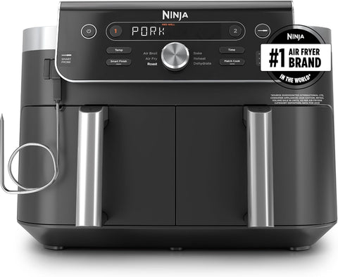 Ninja DualZone Air Fryer, 10 Qt Smart, 6-in-1, Grey, DZ950