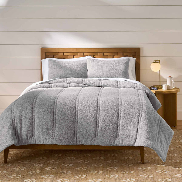 Better Homes & Gardens 3-Piece Grey Cozy Knit Comforter Set (Full/Queen Or King)