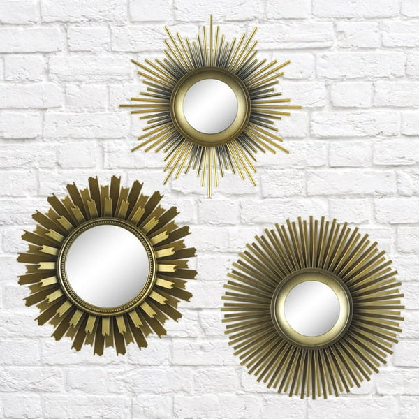 3-Pcs Better Homes & Gardens Round Sunburst Mirrors Set