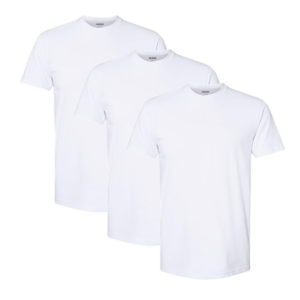 3 Gildan Men's Cotton Stretch T-Shirts