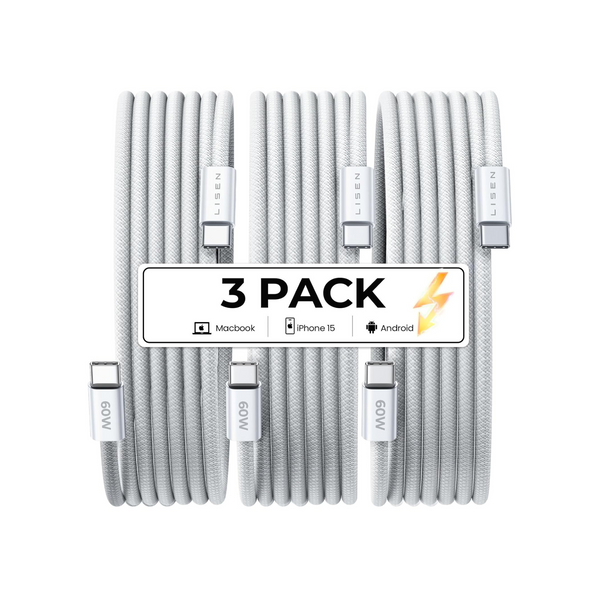 3 USB C to USB C Cable Chargers