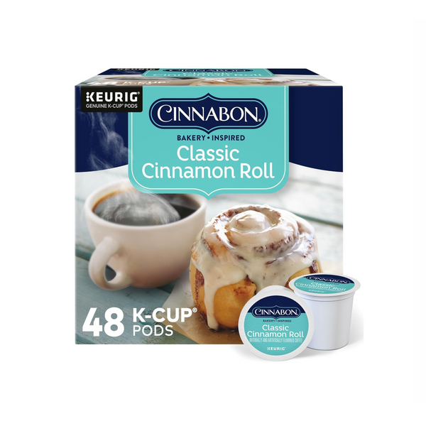 48 Cinnabon Classic Cinnamon Roll Keurig Single-Serve K-Cup Pods
