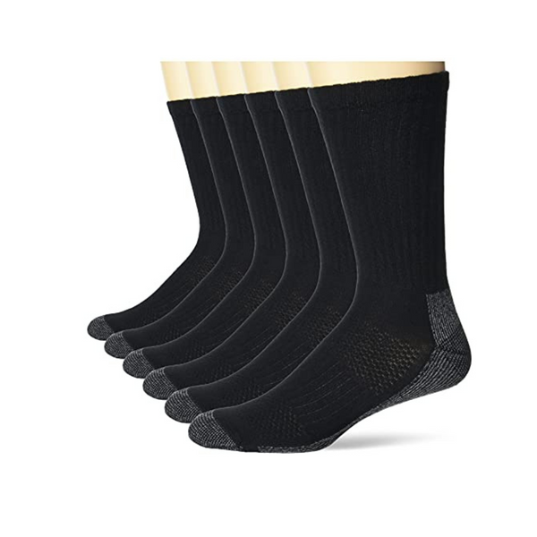 6 Pairs Of Hanes Men’s Crew Socks – simplexdeals