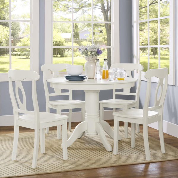 DHP Aubrey 5-Piece Traditional Pedestal Dining Set