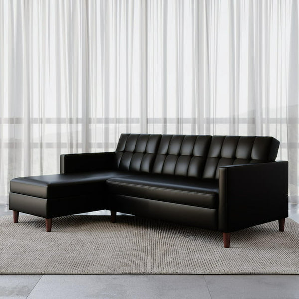 DHP Hartford Storage Reversible Sectional Futon with Chaise