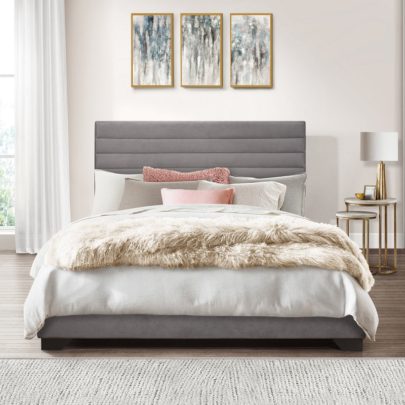 Edie Upholstered Queen Horizonal Tuft Platform Bed