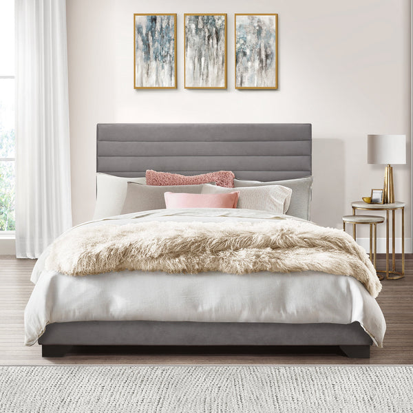 Edie Upholstered Queen Horizonal Tuft Platform Bed