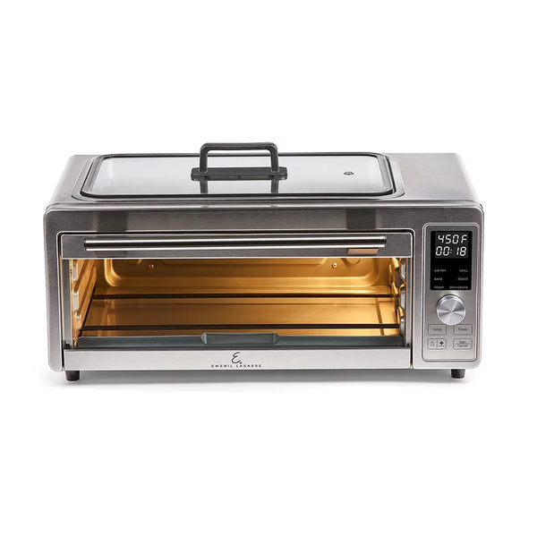 Power Grill 360 Plus: 6-in-1 XL Toaster Oven & Smokeless Grill & Air Fryer