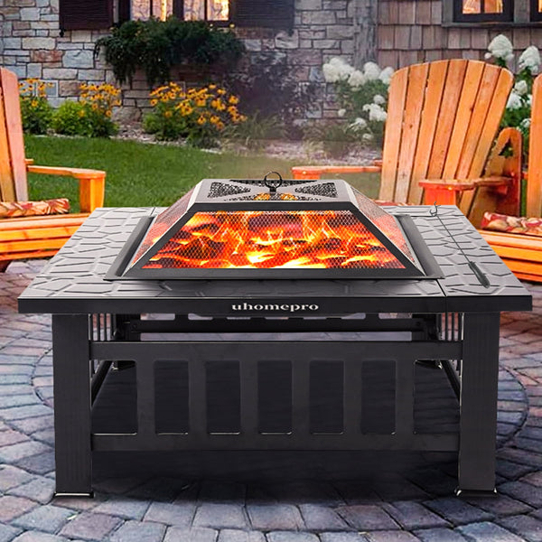 32-Inch Wood Burning Fire Pit Table