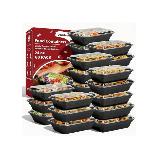 60 Pack 24oz Meal Food Storage Containers