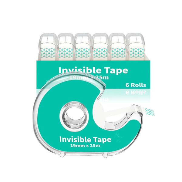 6 Invisible Clear Tape with Refillable Dispenser