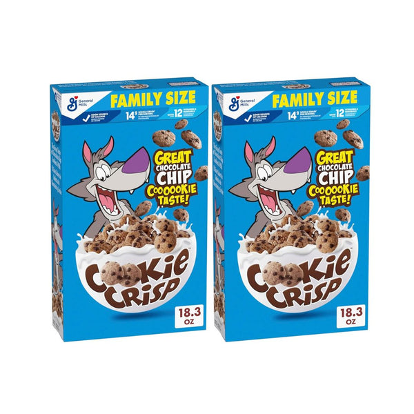 2 Family Size Boxes Cookie Crisp Breakfast Cereal