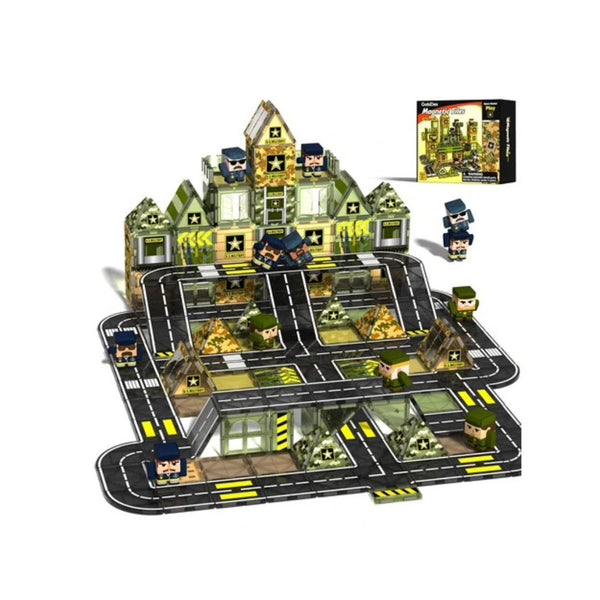 100 Army Magnetic Tiles with Soldiers