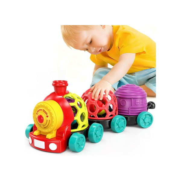Baby Train and Car Push Toys Set