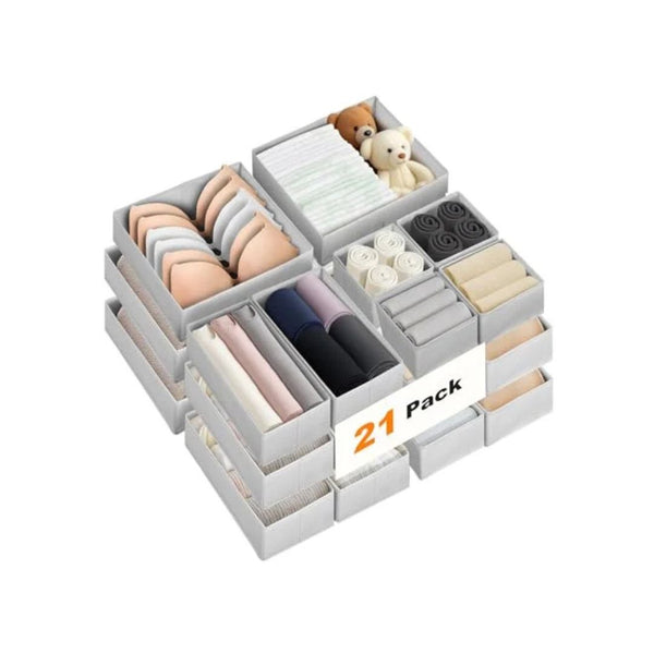 21 Pack Drawer Organizers