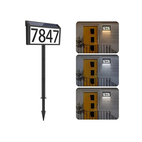 3 Color Solar Address Sign