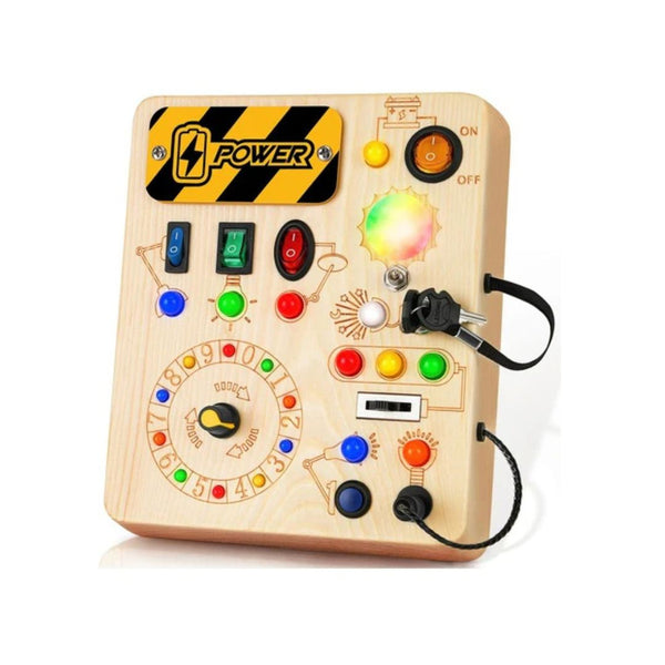 Montessori Busy Board with 13 LED Lights