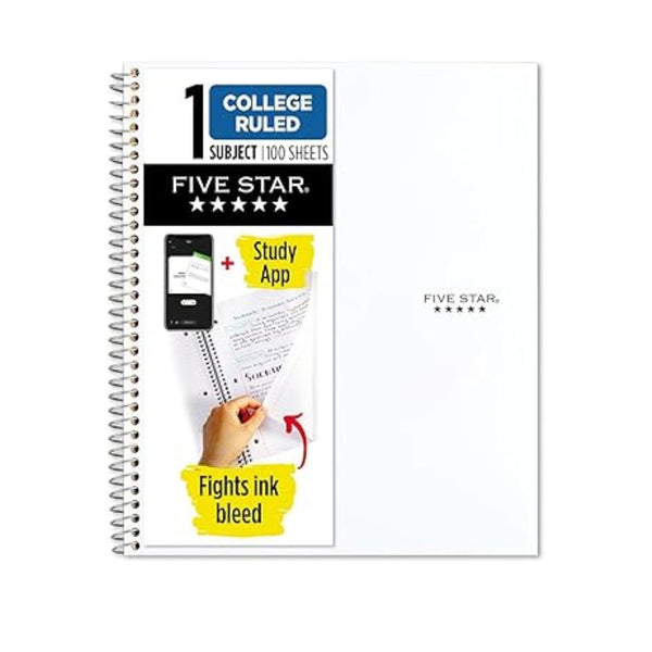Five Star College Ruled Spiral Notebook