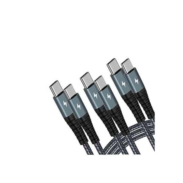 3-Pack USB C to USB C Cable 60w