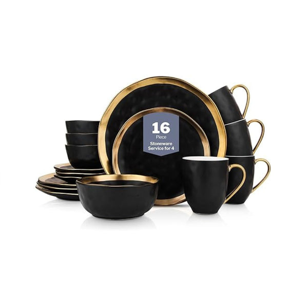 16 Piece Stone Lain Florian Modern Dinnerware Set