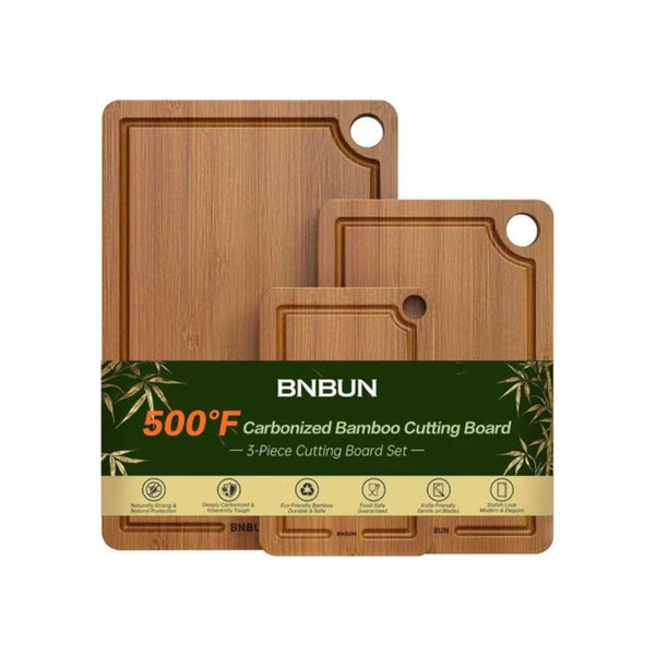 3-Piece Bamboo Cutting Board Set