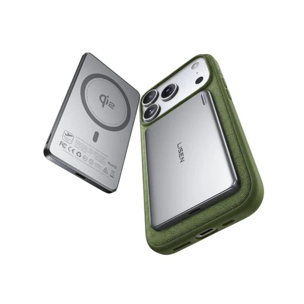 Lisen 5,000mAh Qi2 15W Slim MagSafe Battery Pack