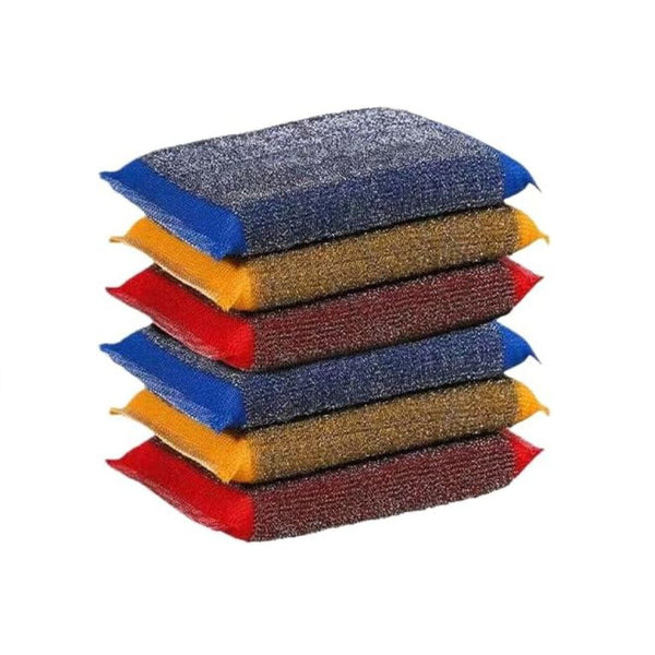 6-Pack Steel Scrubber Sponges