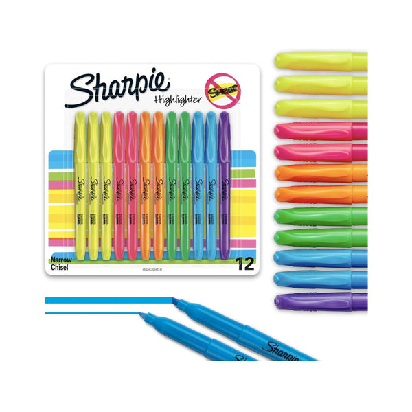 12-Count Sharpie Pocket Highlighters Chisel Tip