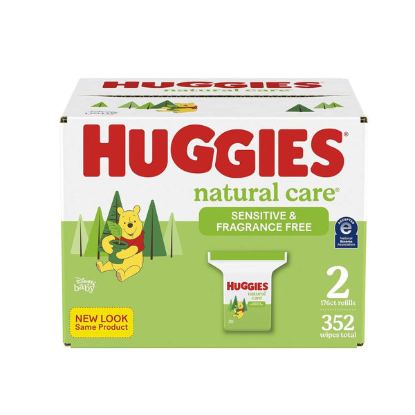 2-Pack Huggies Natural Care Sensitive Baby Wipes Unscented