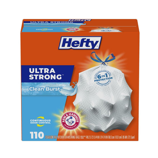 110 Hefty Ultra Strong 13 Gallon Trash Bags