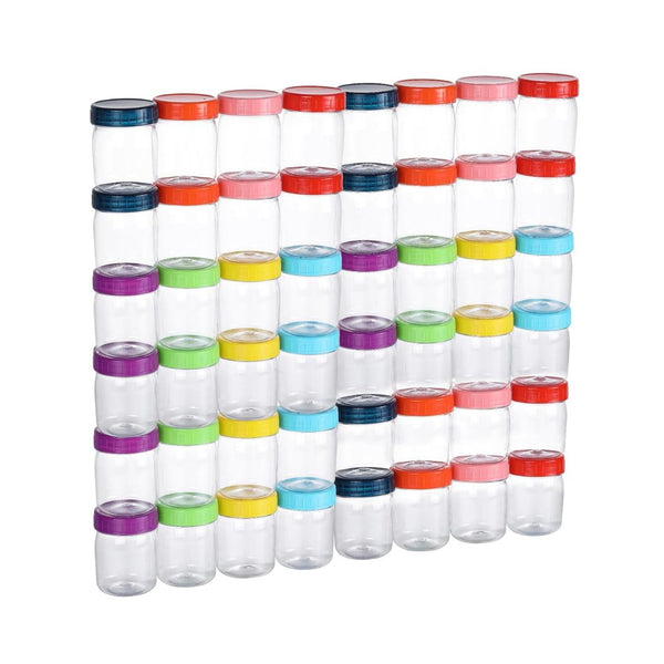 48-Pack 8oz Plastic Jars