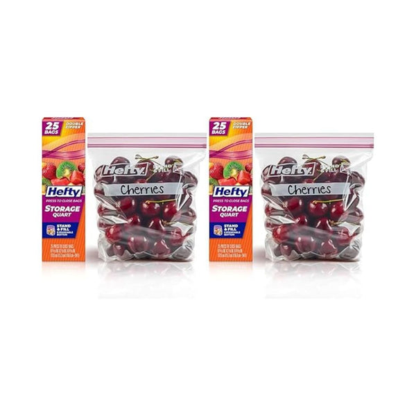 2-Pack Hefty Press to Close Plastic Bags